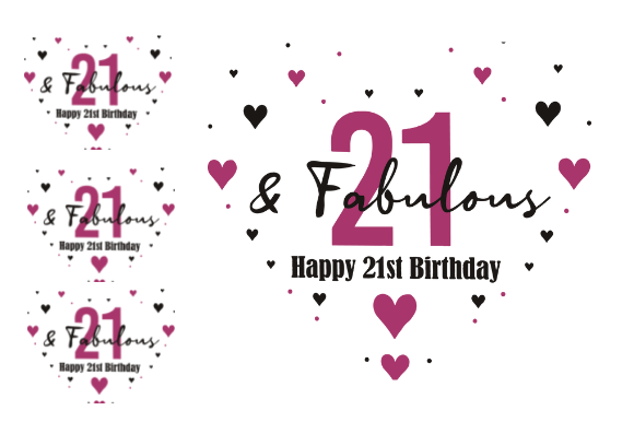 21st Birthday Gift Design for POD