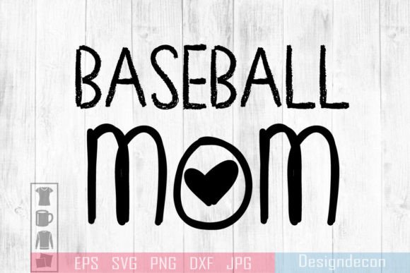 Baseball Mom Quote Brush Inscription Svg