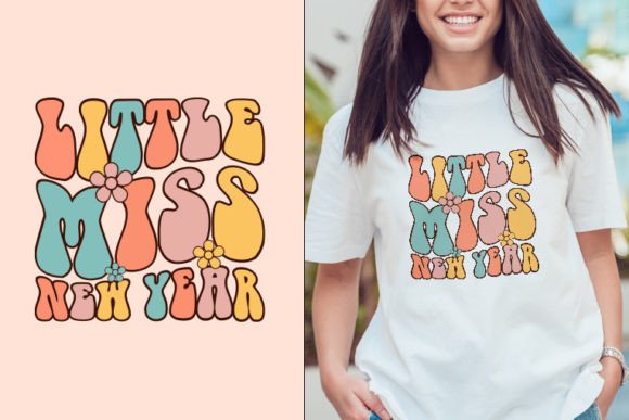 Little Happy New Year Retro SVG Design