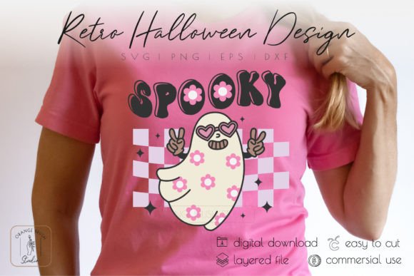 Retro Halloween Ghost SVG Spooky Quote Review